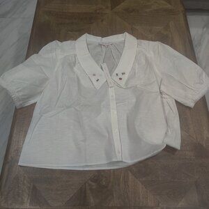 Lisa Says Gah cotton embroidered top size 3xl New